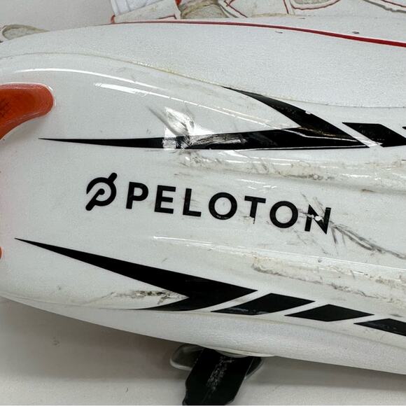 Men’s Peloton Biking Cycle Shoes - WHITE & ORANGE - Picture 13 of 16